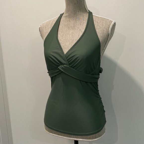 ATHLETA Green Bra Cup Tankini Swimsuit Tank Bathing Suit 32 D/DD - Picture 5 of 13